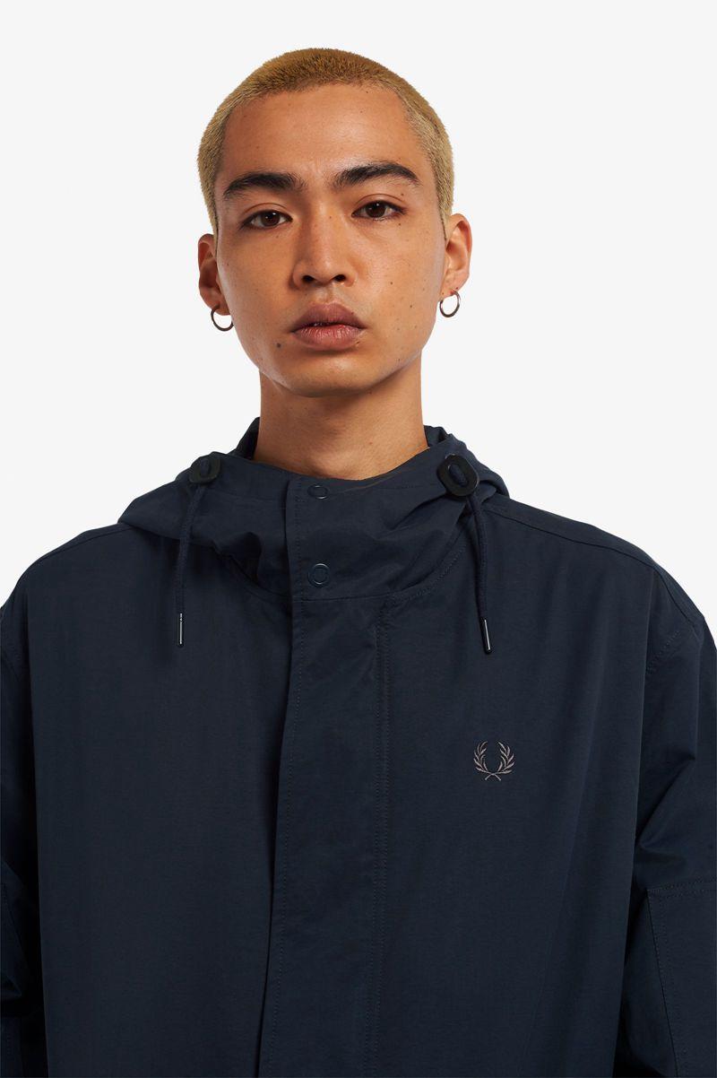 Navy Fred Perry Shell Parka Men's Jackets | PH 1240BEXC